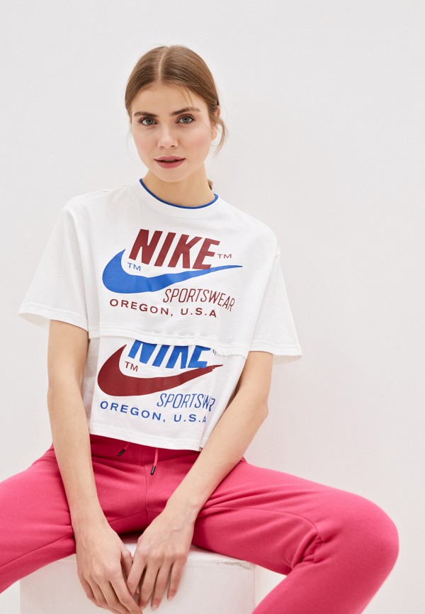 

Футболка Nike, Белый, W NSW ICN CLSH SS TOP
