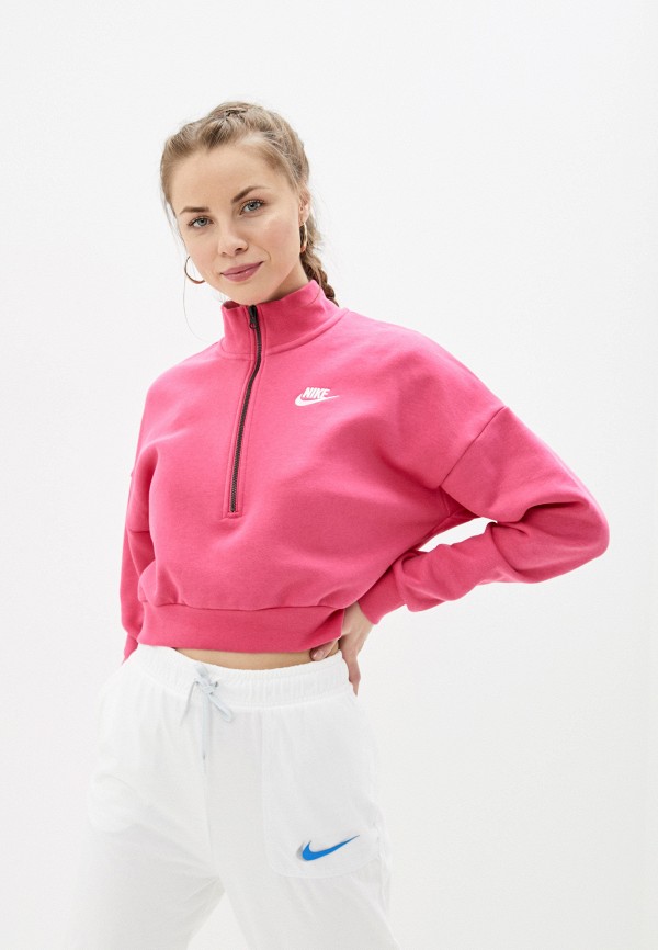 

Олимпийка Nike, Розовый, W NSW ESSNTL FLC CROP HZ