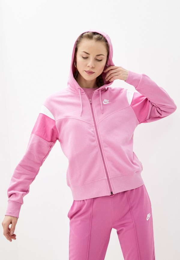 

Толстовка Nike, Розовый, W NSW HRTG HOODIE FZ FLC
