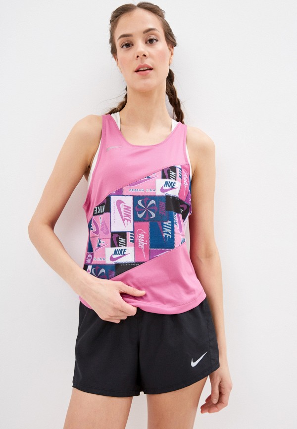

Майка спортивная Nike, Розовый, W NK ICNCLSH SINGLET PR