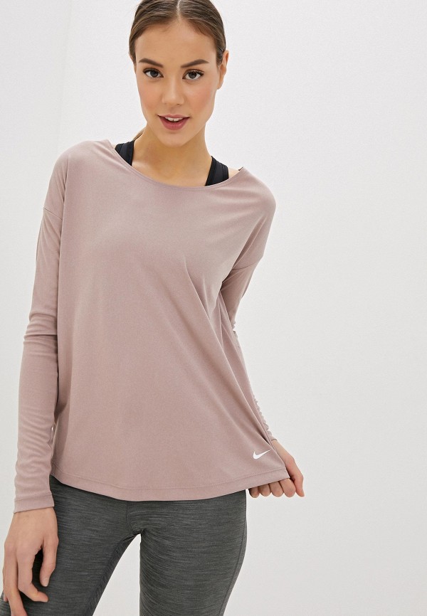 

Лонгслив спортивный Nike, Бежевый, W NP DRY ELASTIKA LS TOP ESSNT