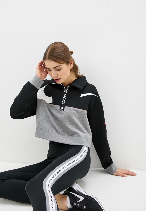 

Олимпийка Nike, Черный, W NK DRY GT FT FLC TOP ICNCLSH
