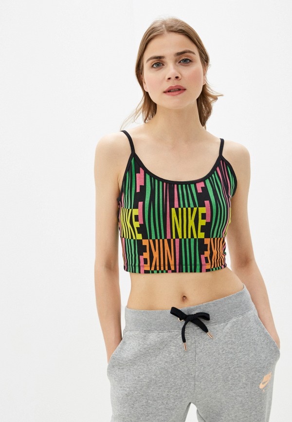 

Топ спортивный Nike, Черный, W NSW PEACE PACK TANK CROP AOP
