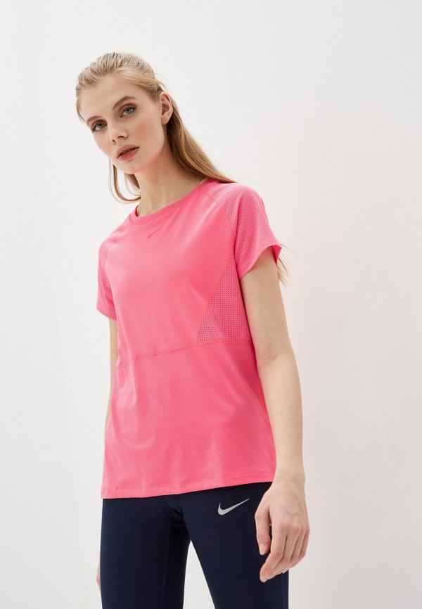 

Футболка спортивная Nike, Розовый, W NP LUXE SS TOP MESH MIX