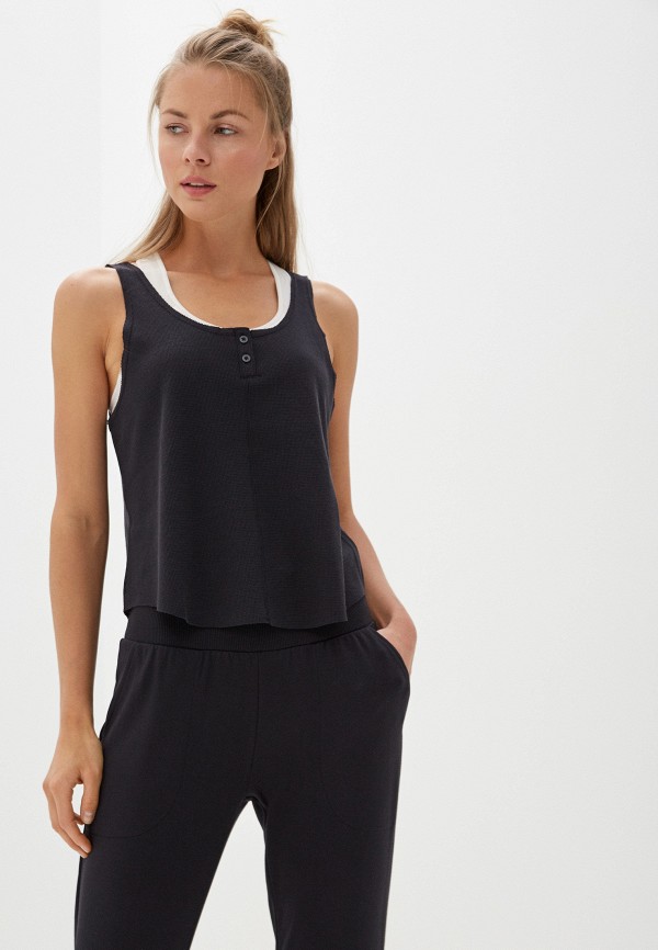 

Майка спортивная Nike, Черный, W NK YOGA LUXE HENLEY TANK
