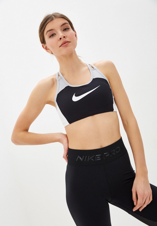 

Топ спортивный Nike, Черный, NIKE SWOOSH LOGO BRA PAD