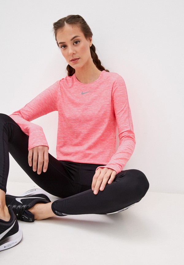 

Лонгслив спортивный Nike, Розовый, W NK TOP LS RUNWAY REFLECTIVE