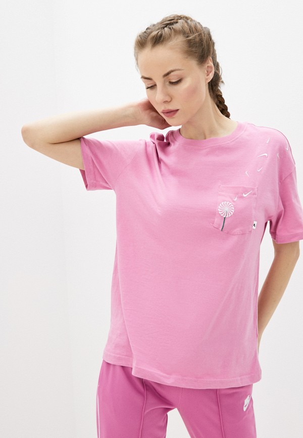 

Футболка Nike, Розовый, W NSW TEE NOVEL-TEE 2 PKT