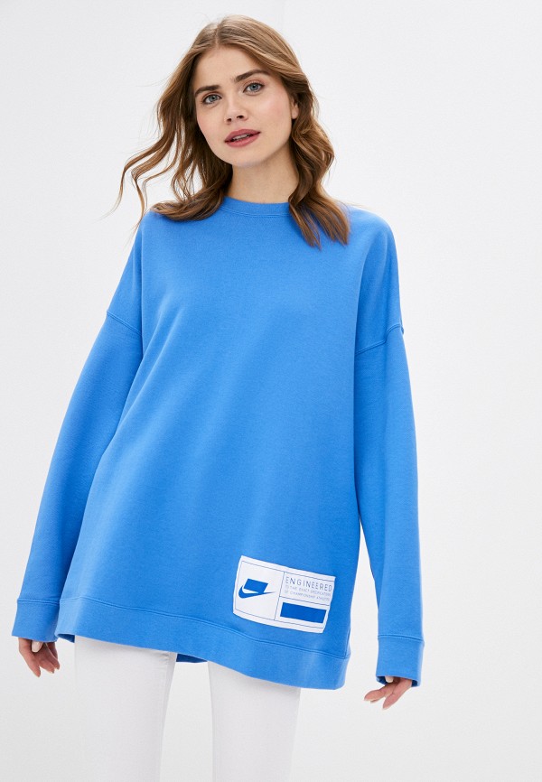 

Свитшот Nike, Синий, W NSW NSW FLC CREW OVERSIZE