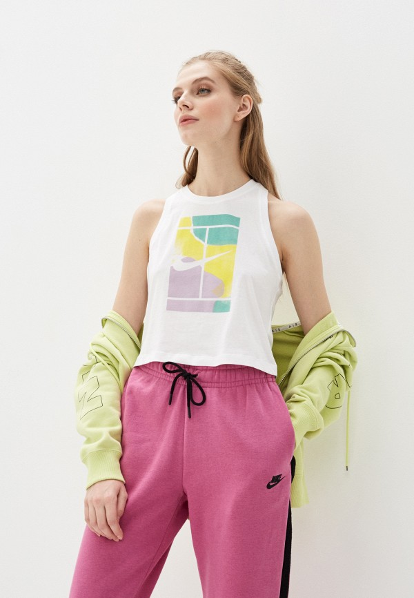 

Майка Nike, Белый, W NKCT TANK CROP COURT SSNL