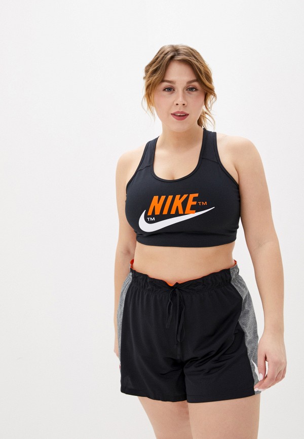 

Топ спортивный Nike, Черный, NIKE SWOOSH ICNCLSH PLUS BRA