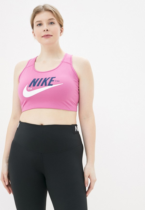 

Топ спортивный Nike, Розовый, NIKE SWOOSH ICNCLSH PLUS BRA
