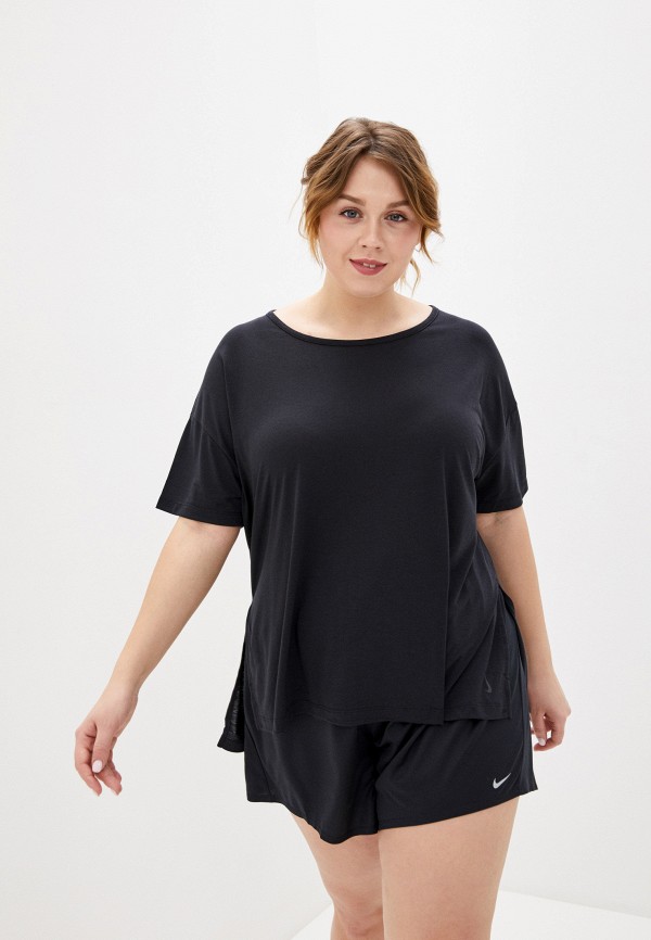

Футболка спортивная Nike, Черный, W NK YOGA LAYER SS TOP PLUS