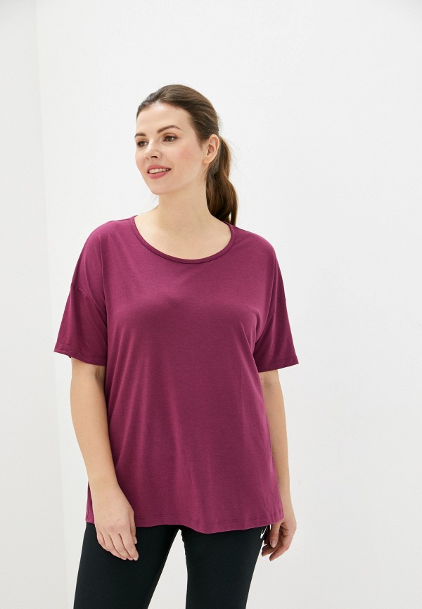 

Футболка спортивная Nike, Бордовый, W NK YOGA LAYER SS TOP PLUS