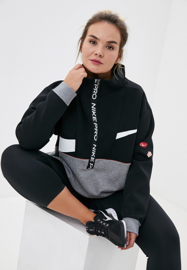 

Олимпийка Nike, Черный, W NK DY GT FIT FLC T JDIY PLUS