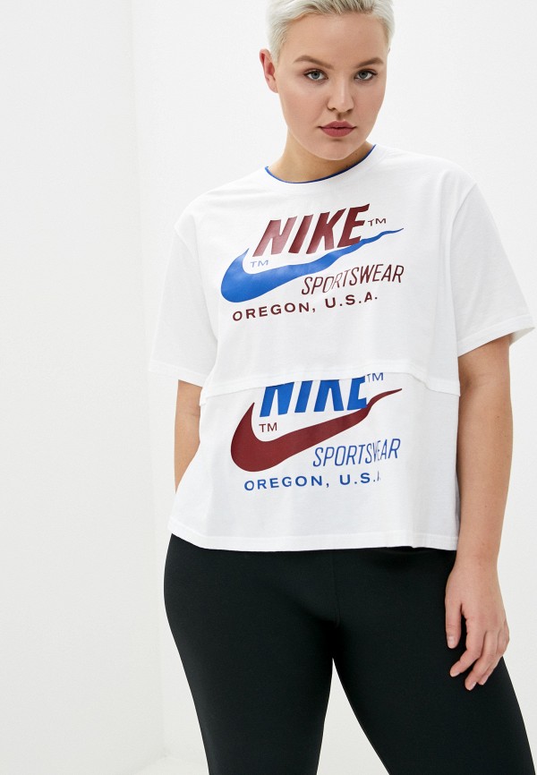 

Футболка Nike, Белый, W NSW ICN CLSH SS TOP PLUS