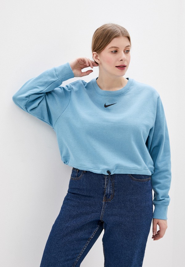 

Свитшот Nike, Голубой, W NSW SWSH CREW FT PLUS