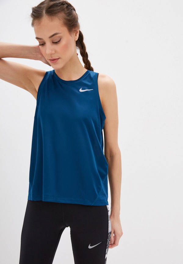 

Майка спортивная Nike, Синий, W NK MILER TANK