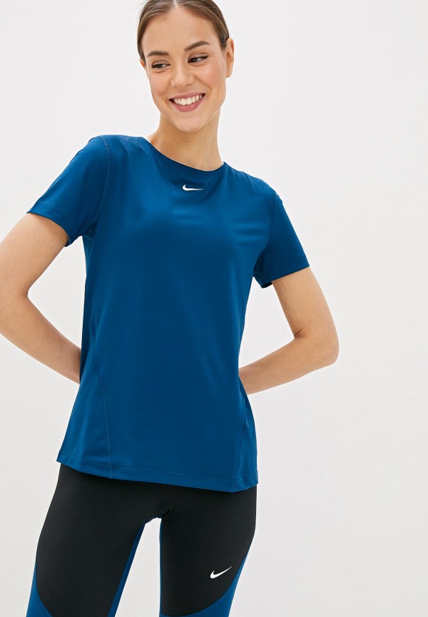 

Футболка спортивная Nike, Синий, W NP TOP SS ALL OVER MESH