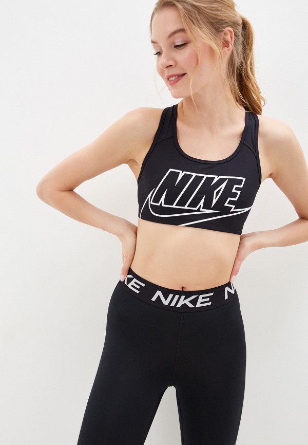 

Топ спортивный Nike, Черный, NIKE SWOOSH FUTURA BRA