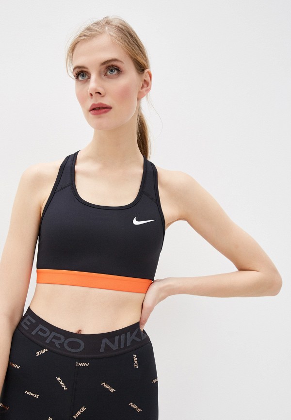 

Топ спортивный Nike, Черный, NIKE SWOOSH BAND BRA NON PAD