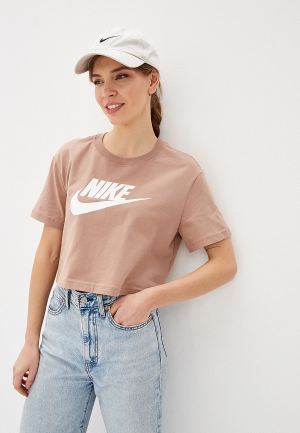 

Футболка Nike, Бежевый, W NSW TEE ESSNTL CRP ICN FTR