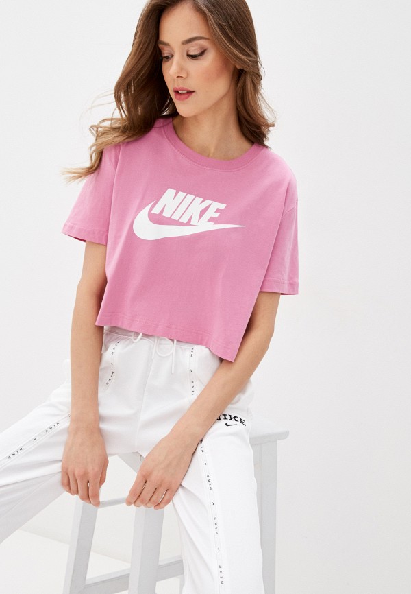 

Футболка Nike, Розовый, W NSW TEE ESSNTL CRP ICN FTR