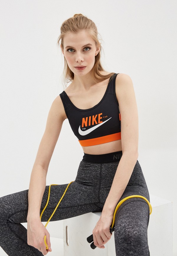 

Топ спортивный Nike, Черный, NIKE SWOOSH ICNCLSH BRA PAD