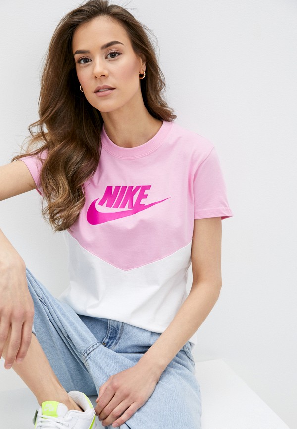 

Футболка Nike, Розовый, W NSW HRTG TOP SS