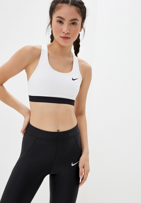 

Топ спортивный Nike, Белый, NIKE SWOOSH BAND BRA NON PAD