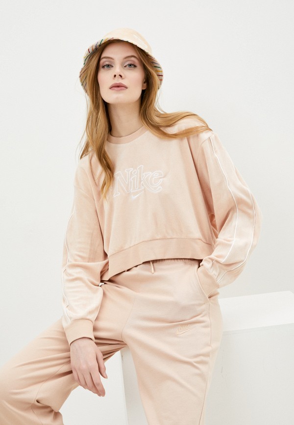 

Свитшот Nike, Бежевый, W NSW RETRO FEMME CREW TERRY