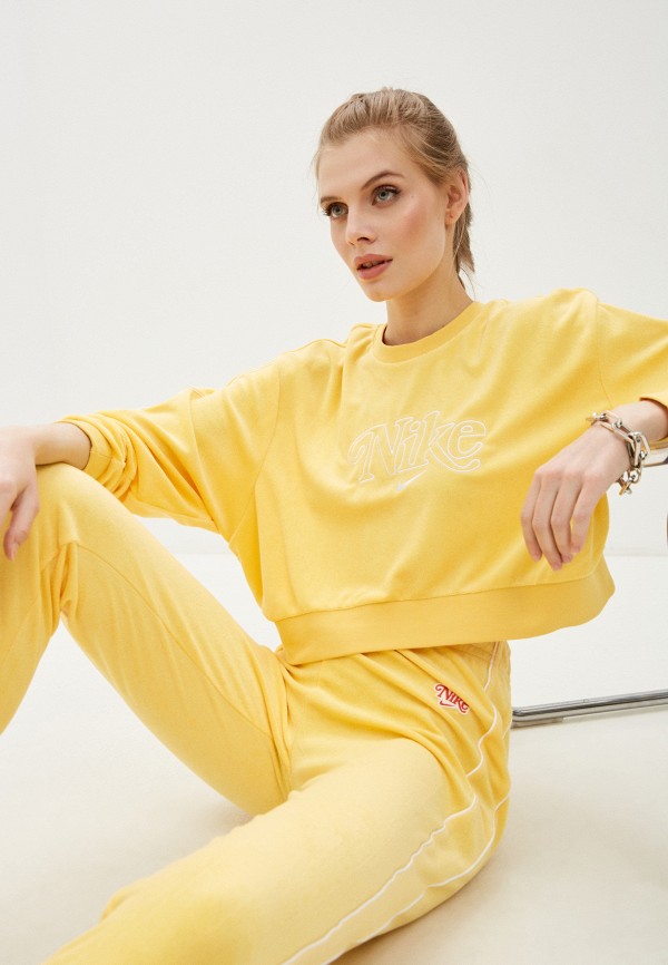 

Свитшот Nike, Желтый, W NSW RETRO FEMME CREW TERRY