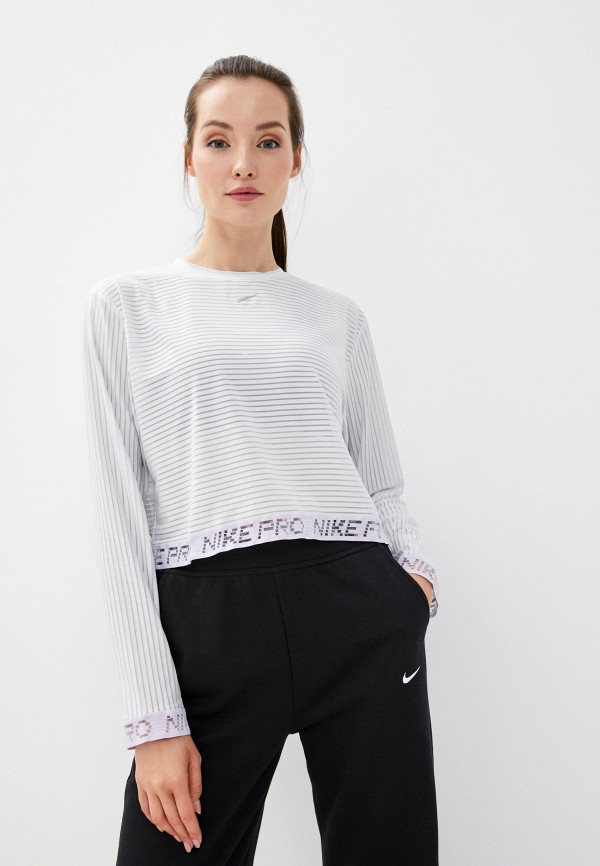 

Лонгслив спортивный Nike, Белый, W NP CLN MESH LS TOP