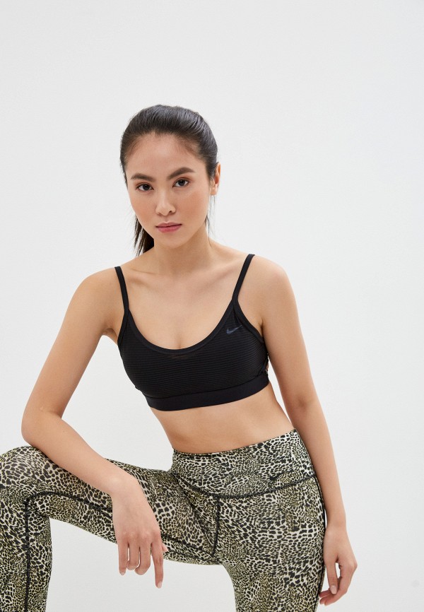 

Топ спортивный Nike, Черный, NIKE INDY BRA SHDW STRPE