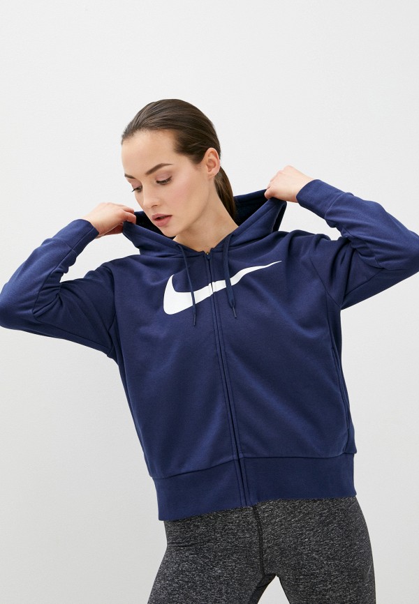 

Толстовка Nike, Синий, W NK DRY GET FIT FC FZ H ES GX