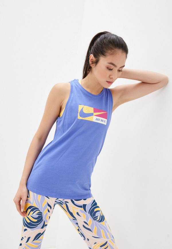 

Майка спортивная Nike, Фиолетовый, W NK DRY TANK DFC ICON CLASH