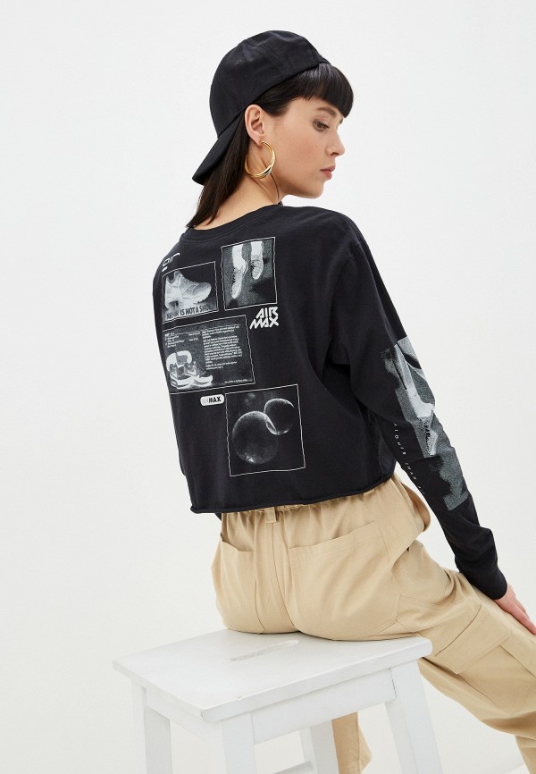 

Лонгслив Nike, Черный, W NSW TEE LS CROP LUX RAW
