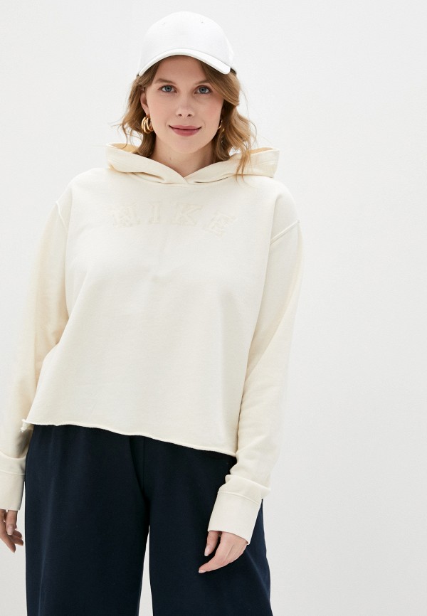 

Худи Nike, Бежевый, W NSW WASH PO HOODIE FT PLUS