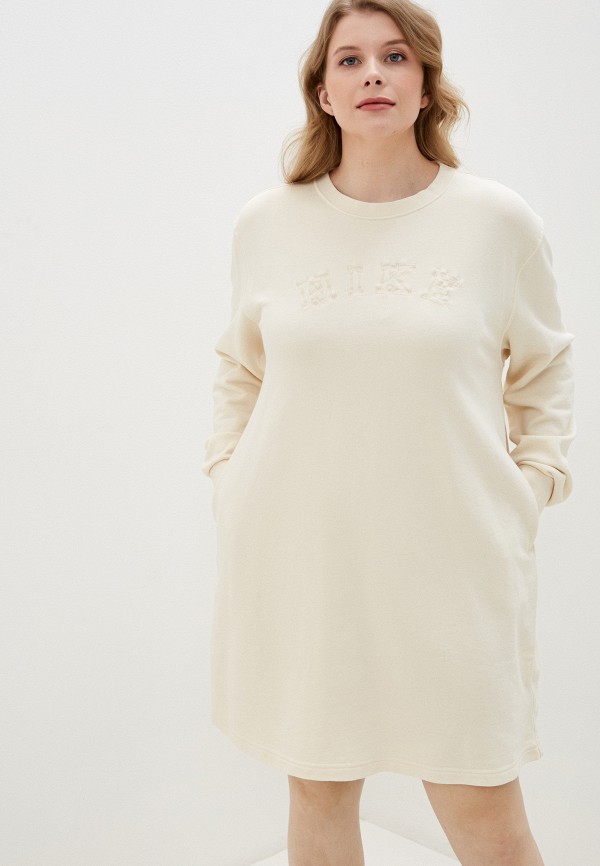 

Платье Nike, Бежевый, W NSW WASH DRESS FT PLUS