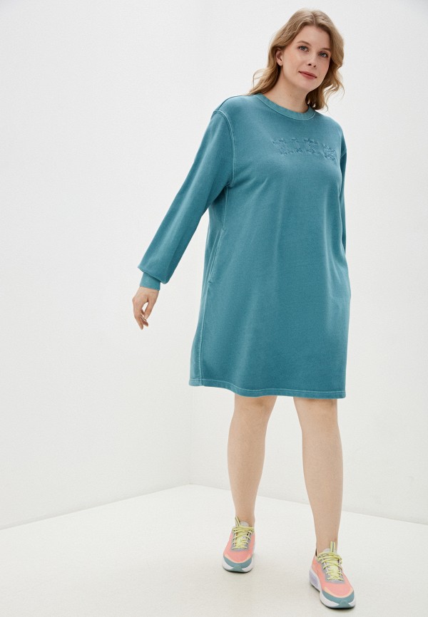 

Платье Nike, Бирюзовый, W NSW WASH DRESS FT PLUS