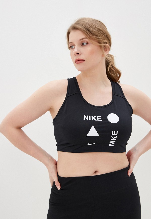 

Топ спортивный Nike, Черный, NIKE SWOOSH ICNCLSH PLUS BRA