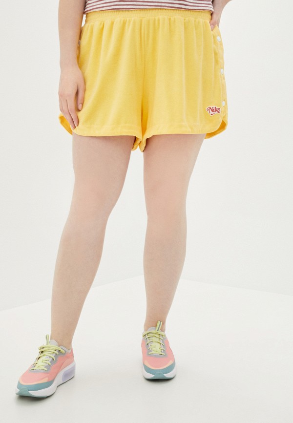 

Шорты спортивные Nike, Желтый, W NSW RETRO FEMME SHORT PLUS