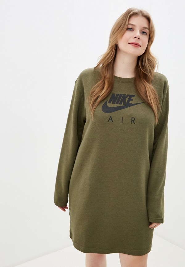 

Платье Nike, Хаки, W NSW AIR CREW DRS BB FLC PLUS