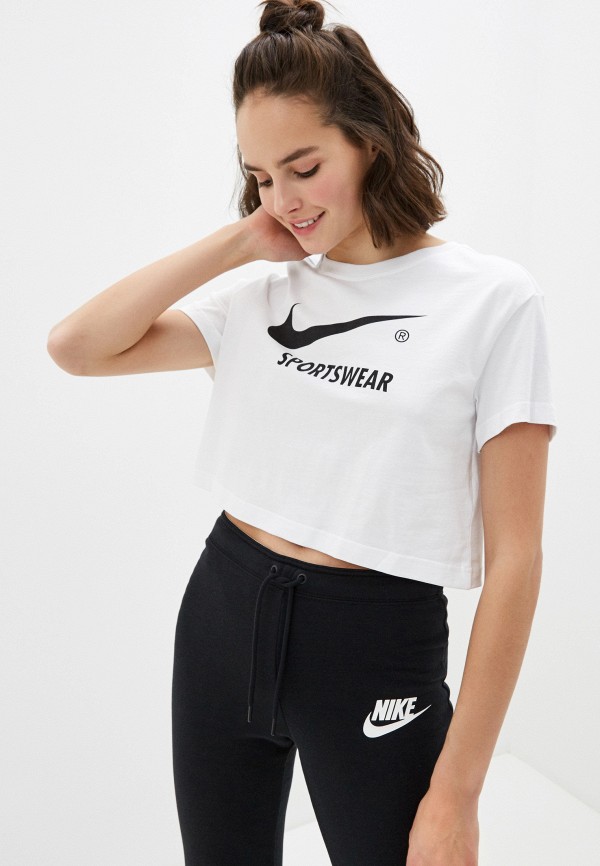 

Футболка Nike, Белый, W NSW TEE SWOOSH SW LOGO CROP