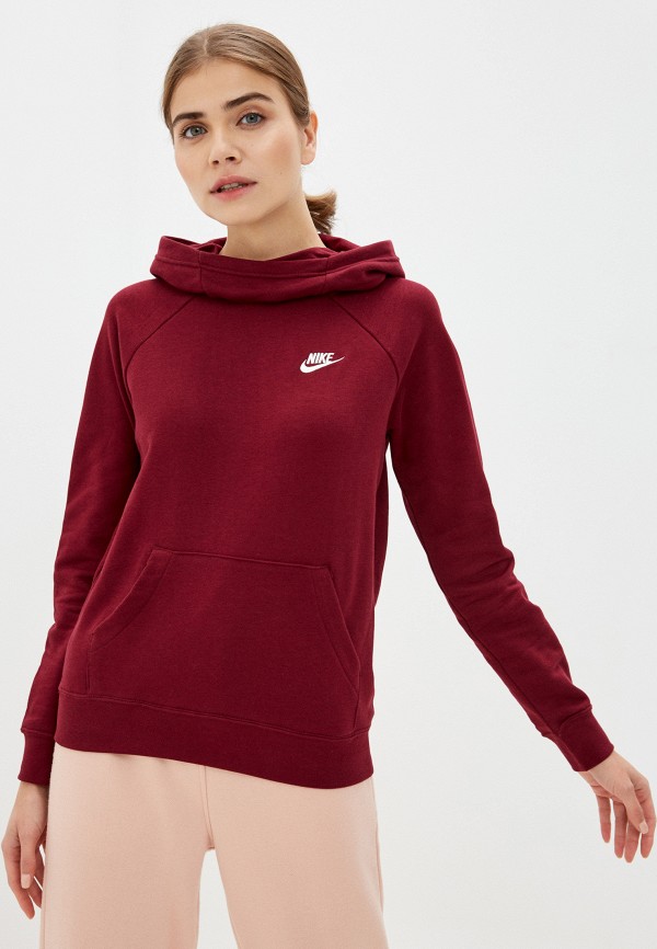 

Худи Nike, Бордовый, W NSW ESSNTL FNL PO FLC