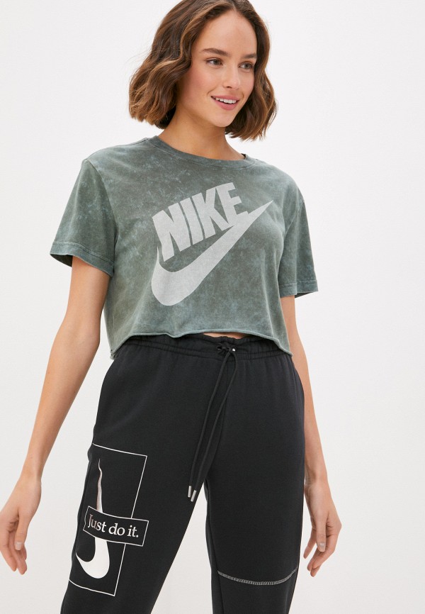 

Футболка Nike, Зеленый, W NSW TEE WASH FUTURA CROP
