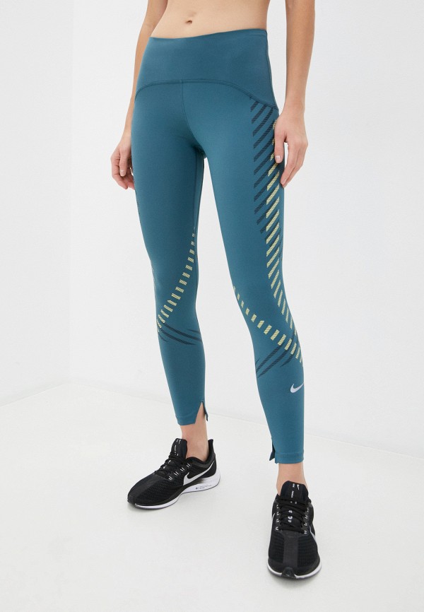 

Тайтсы Nike, Бирюзовый, W NK SPEED TGHT 7_8 RUNWAY GX