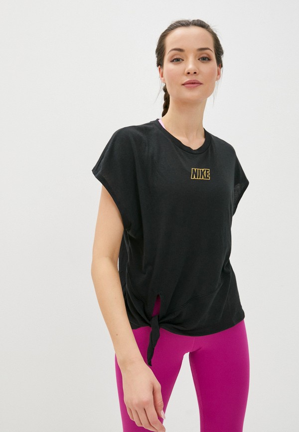 

Футболка спортивная Nike, Черный, W NK DRY SS TOP TIE PP5 CB