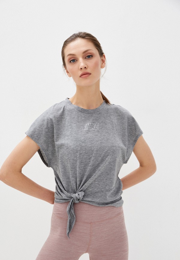 

Футболка Nike, Серый, W NK DRY SS TOP TIE PP5 CB
