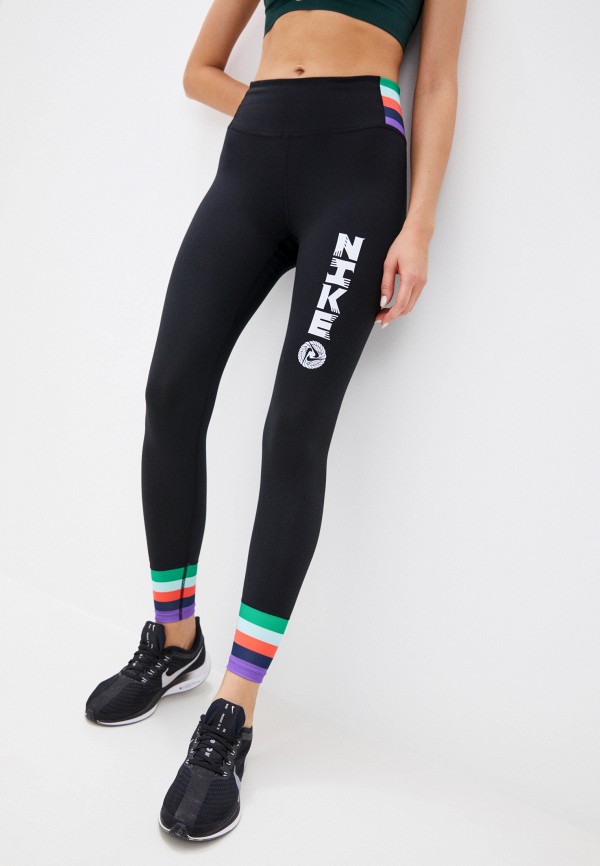 

Тайтсы Nike, Черный, W NK ONE ICNCLSH PT 7/8 TGT B